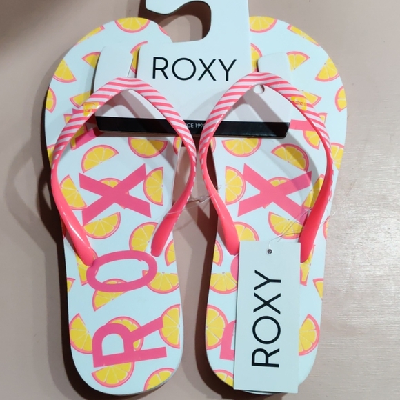 Roxy Flip Flops Lemon Pink